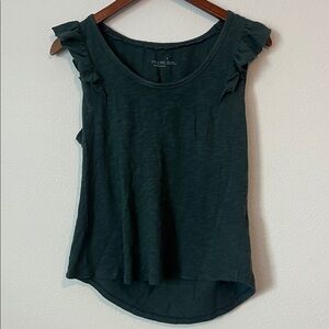 ANTHROPOLOGIE Pilcro Teal Flutter Sleeve Top